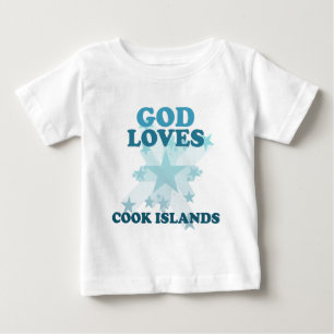 T-shirts O deus ama Ilhas Cook