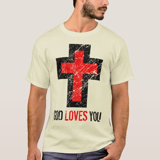 T-shirts O deus ama-o (Frente)