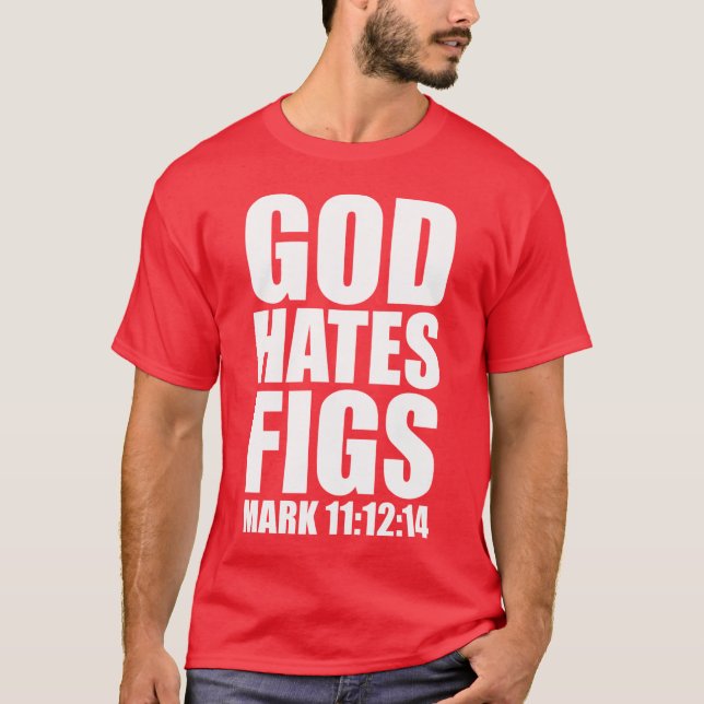 T-shirts O deus deia o 11:12 dos figos - 14 (Frente)