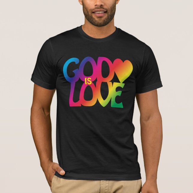 T-shirts O deus é amor (a substituição) (Frente)