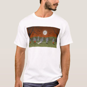 T-shirts O Dia das Bruxas: Cena do cemitério: