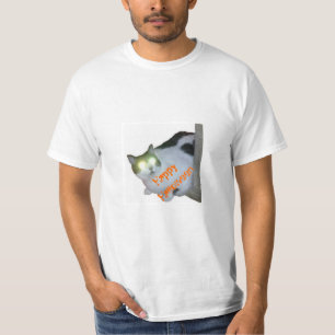 T-shirts O Dia das Bruxas feliz da Gato-O-Lanterna