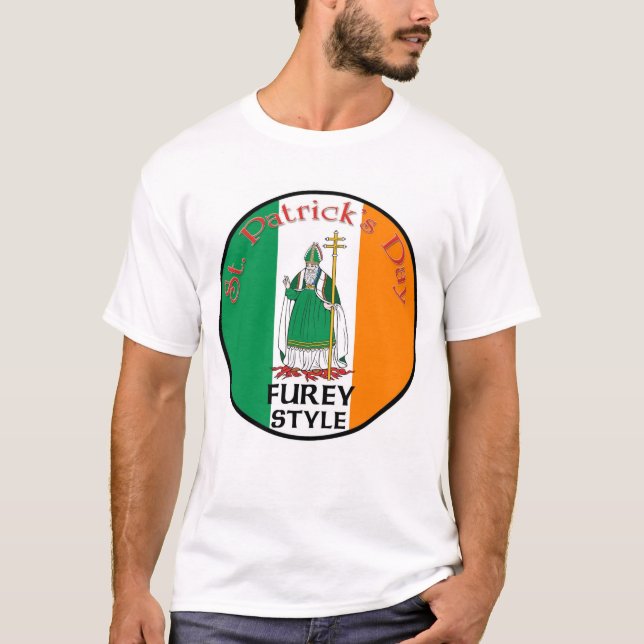T-shirts O dia de St Patrick - estilo de Furey (Frente)