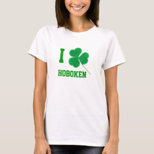 T-shirts O dia de St Patrick mim trevo Hoboken