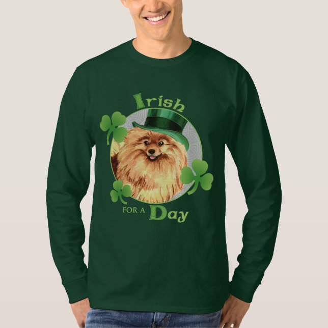 T-shirts O dia Pomeranian de St Patrick (Frente)