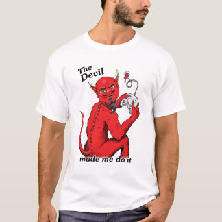 T-shirts O diabo fez-me fazê-lo (versão 2)