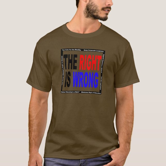 T-shirts O direito é errado (Frente)