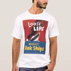 T-shirts O dissipador fraco dos lábios envia a guerra