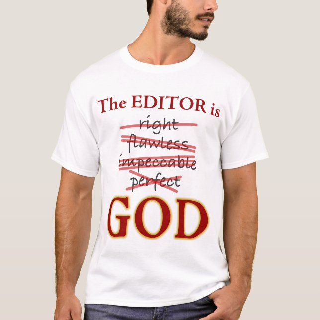 T-shirts O editor é DEUS (Frente)
