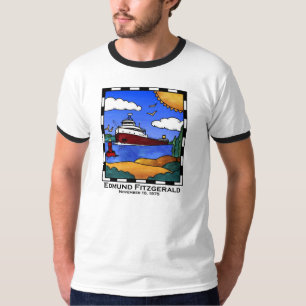 T-shirts O Edmund Fitzgerald no rio do St. Clair