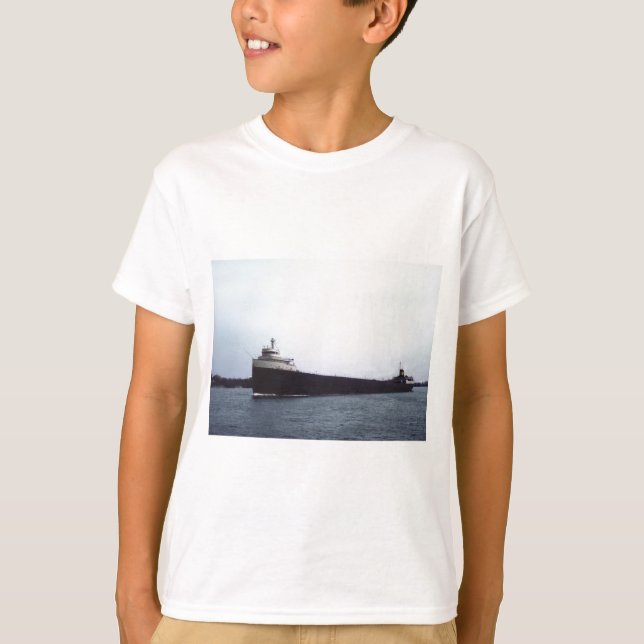 T-shirts O Edmund Fitzgerald no rio do St. Clair (Frente)