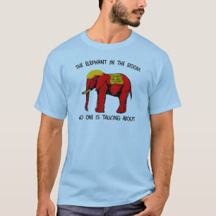 T-shirts O elefante na sala ninguém está falando