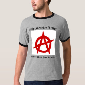 T-shirts o escarlate de letra [08847642]