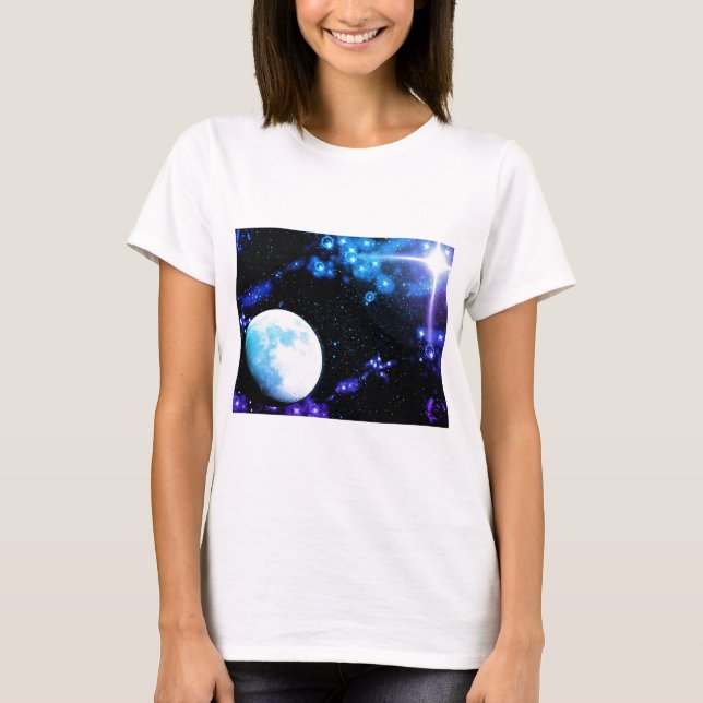 T-shirts O espaço azul (Frente)