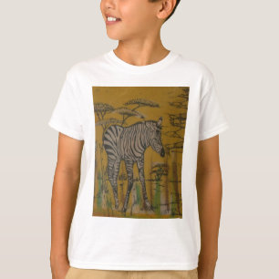 T-shirts O Espírito Serengeti: Zebra Grazing na Mara