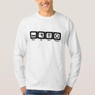 T-shirts O esqui do sono come a repetição