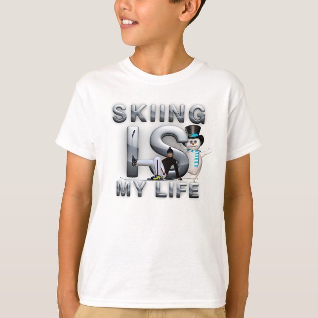 T-shirts O esqui SUPERIOR é minha vida (Frente)
