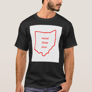 T-shirts O estado o mais mau de Ohio sempre vermelho
