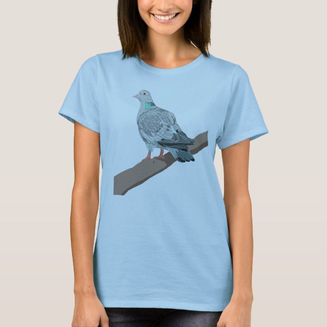 T-shirts O estoque mergulhou (os oenas do Columba) (Frente)