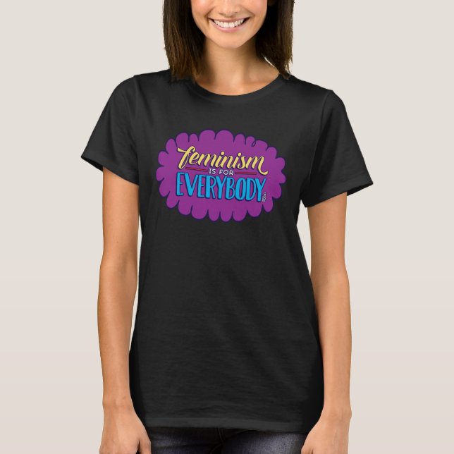 T-shirts O feminismo é para todos coube o T preto (Frente)