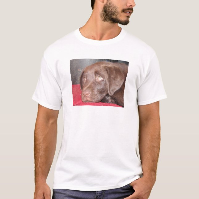 T-shirts O filhote de cachorro de Labrador do chocolate (Frente)