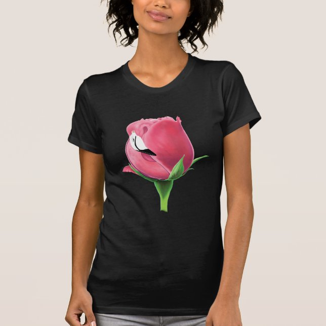 T-shirts O flamingo aumentou (Frente)