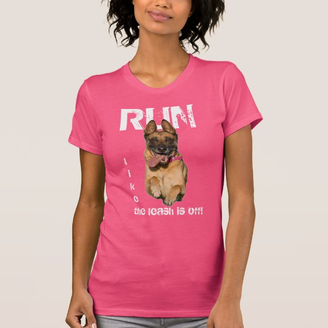 T-shirts O "funcionamento como a trela está fora de" com (Frente)