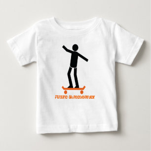 T-shirts O futuro costume de skateboarder