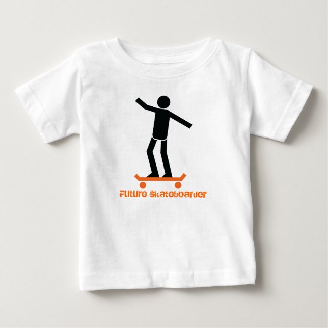 T-shirts O futuro costume de skateboarder (Frente)