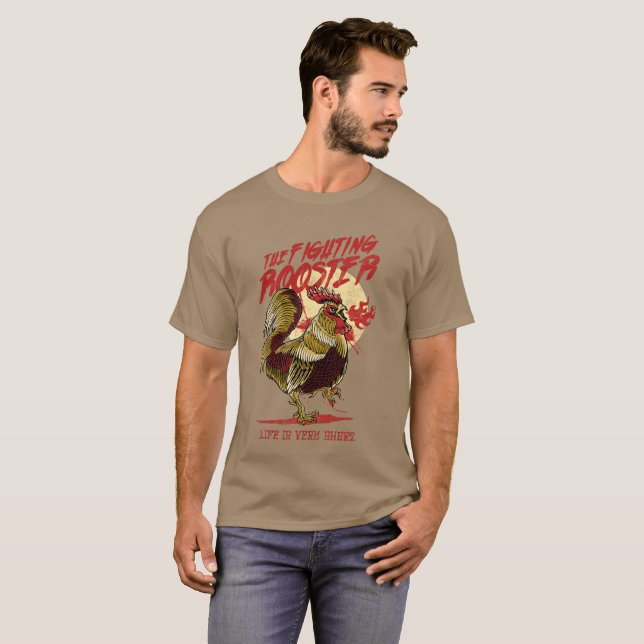 T-shirts O Galo Lutador (Frente Completa)