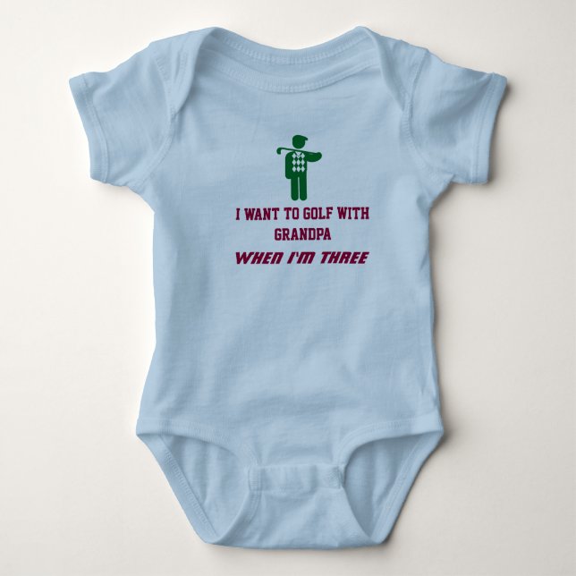 T-shirts O garotinho com golfista verde. (Frente)