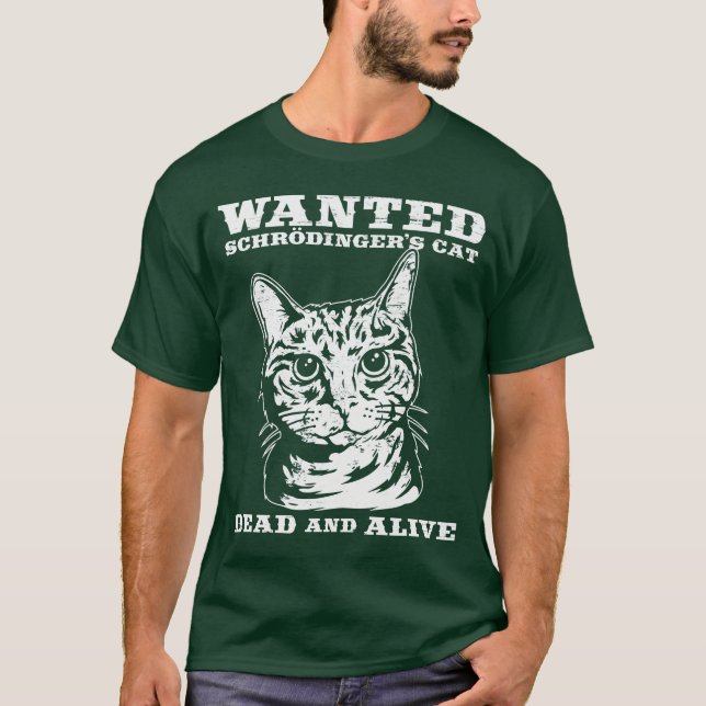 T-shirts O gato de Schrodinger quis inoperante ou vivo (Frente)
