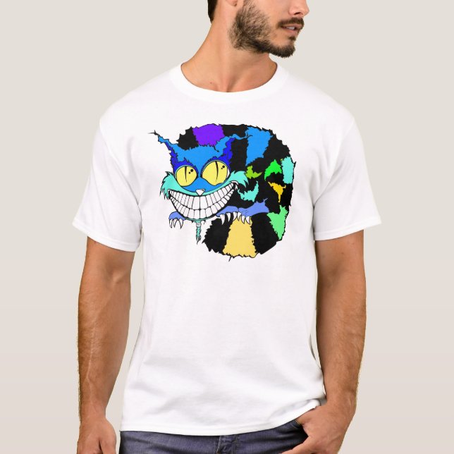 T-shirts O gato louco de Cheshire (Frente)