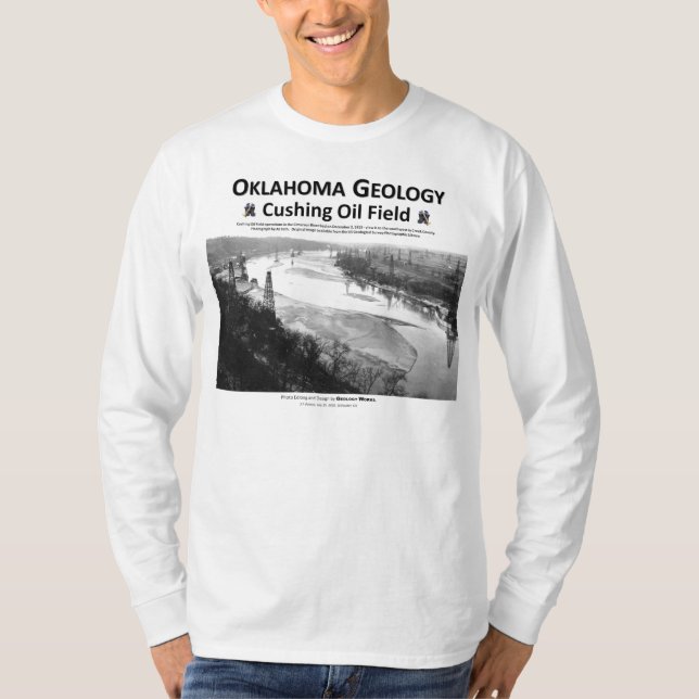 T-shirts O gigante petrolífero de Oklahoma - campo de (Frente)