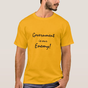 T-shirts o governo é nosso inimigo