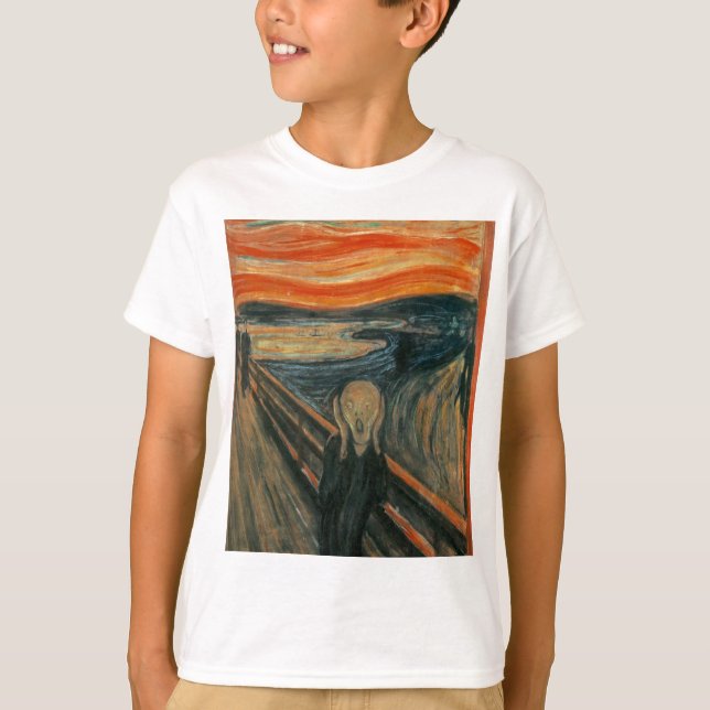 T-shirts O gritar - Edvard Munch. Arte finala da pintura (Frente)