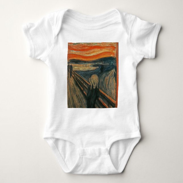 T-shirts O gritar (Textured) por Edvard Munch (Frente)
