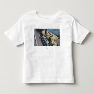 T-shirts O grupo do barco de Topedo prepara a granada