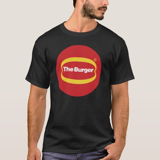 T-shirts O hamburguer - cores escuras (Frente)