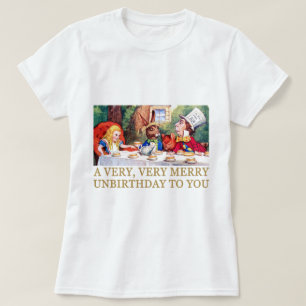 T-SHIRTS O HATTER LOUCO DESEJA A ALICE UMA FELIZ