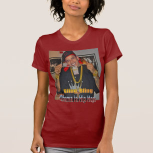 T-shirts O hip-hop da mulher de Obama