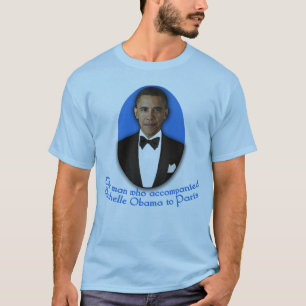 T-shirts O homem que acompanhou Michelle Obama a Paris