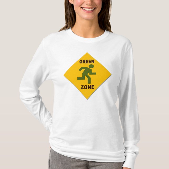 T-shirts O Hoodie das mulheres da zona verde (Frente)