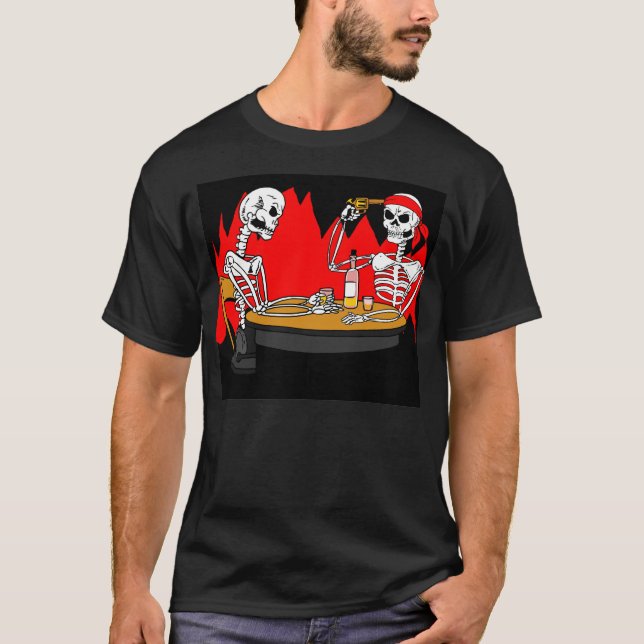 T-shirts O inferno é para os esqueletos (Frente)