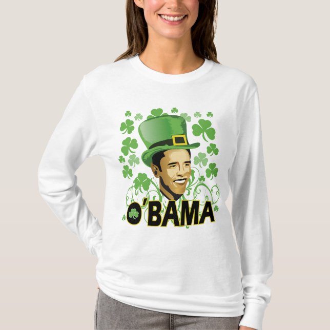 T-shirts O irlandês O'Bama 2009 de St Patrick (Frente)