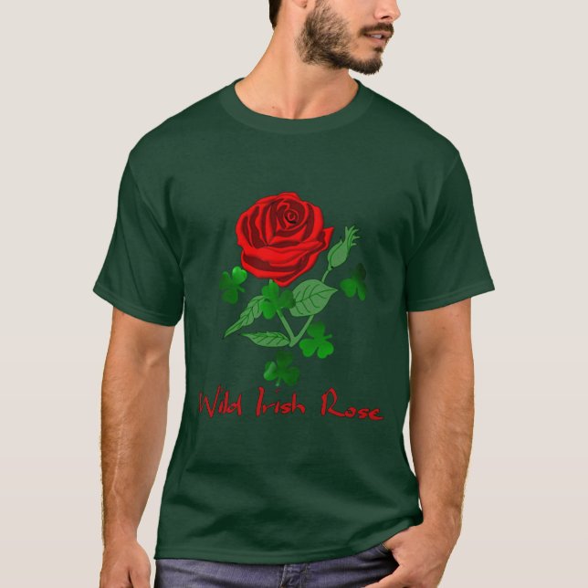 T-shirts O irlandês selvagem aumentou (Frente)