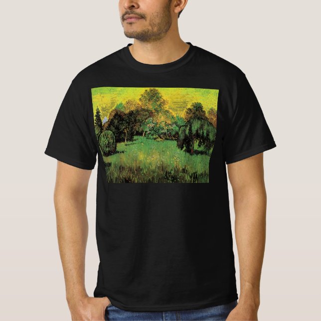 T-shirts O Jardim do Poeta por Vincent van Gogh (Frente)
