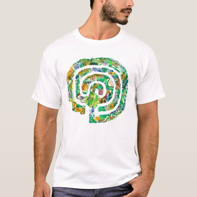 T-shirts O jardim T sustentável do labirinto (Frente)