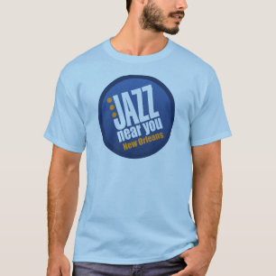 T-shirts O jazz perto de você homens de Nova Orleães Short