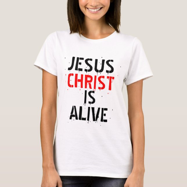T-SHIRTS O JESUS CRISTO ESTÁ VIVO (Frente)